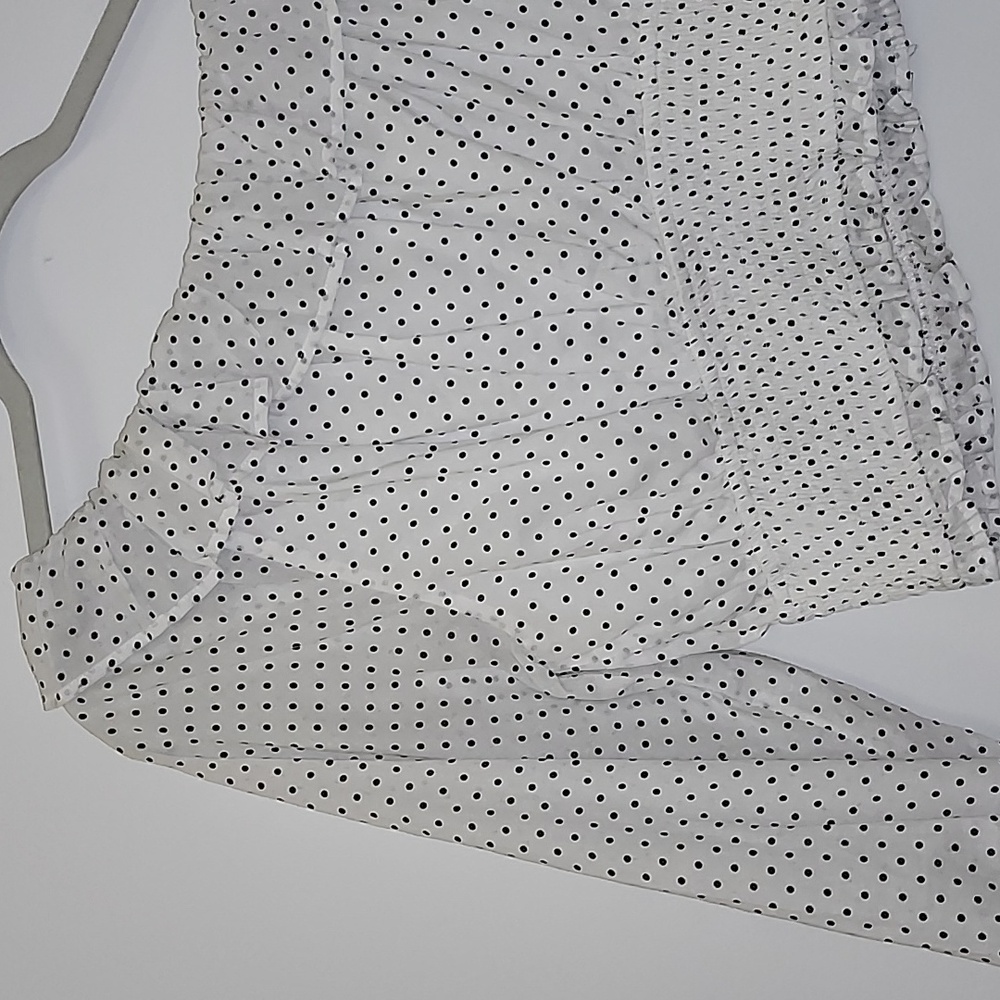 Revolve Majorelle Tate Smocked Long Sleeve Polkadotz Puff Sleeve CottageTop Sz S - Picture 12 of 16